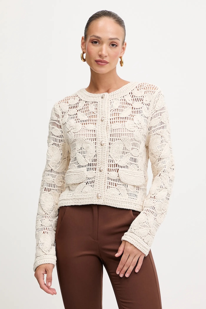 Morgan cardigan uni bej MDAF