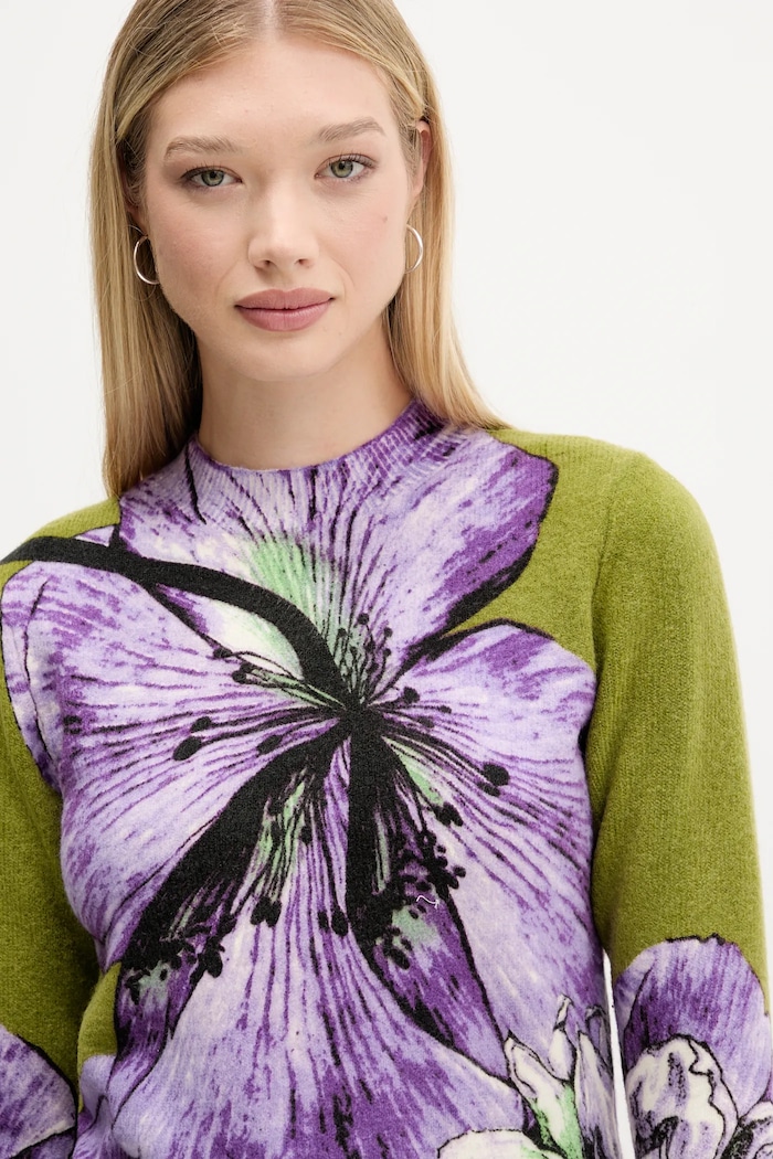 Πουλόβερ Desigual ORQUIDEA LACROIX Desigual 25WWJF42 μωβ