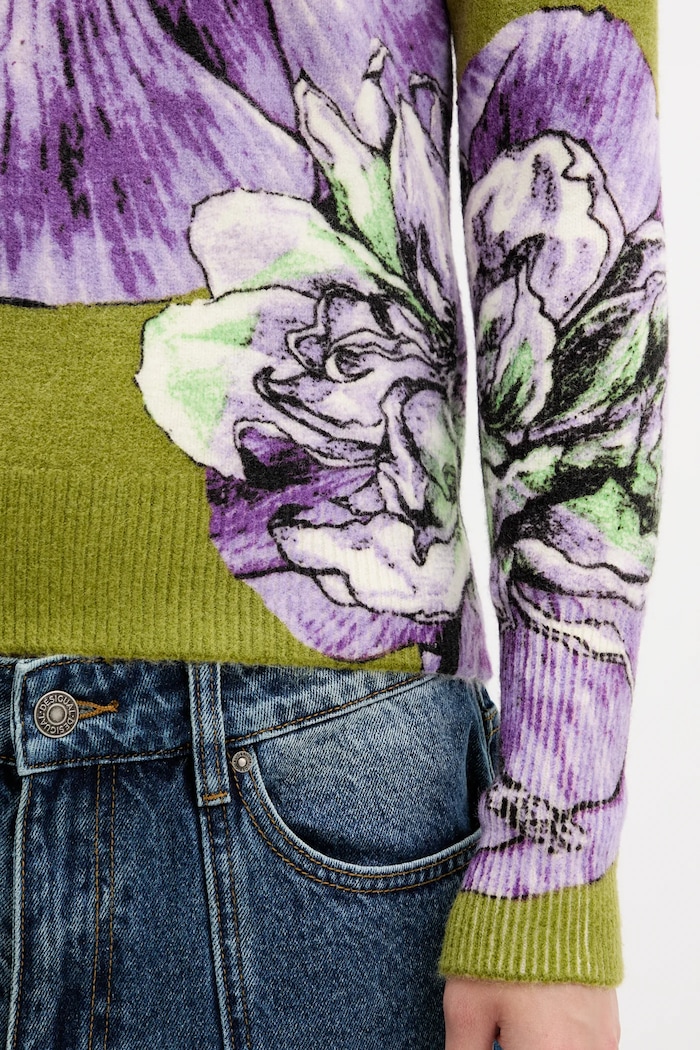 Πουλόβερ Desigual ORQUIDEA LACROIX Desigual μωβ 25WWJF42