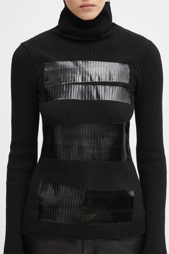 MM6 Maison Margiela pulover din amestec de lână negru S62HA0095.M13196.900S