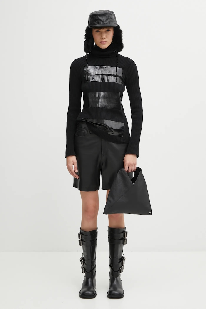 MM6 Maison Margiela pulover din amestec de lână S62HA0095.M13196.900S negru