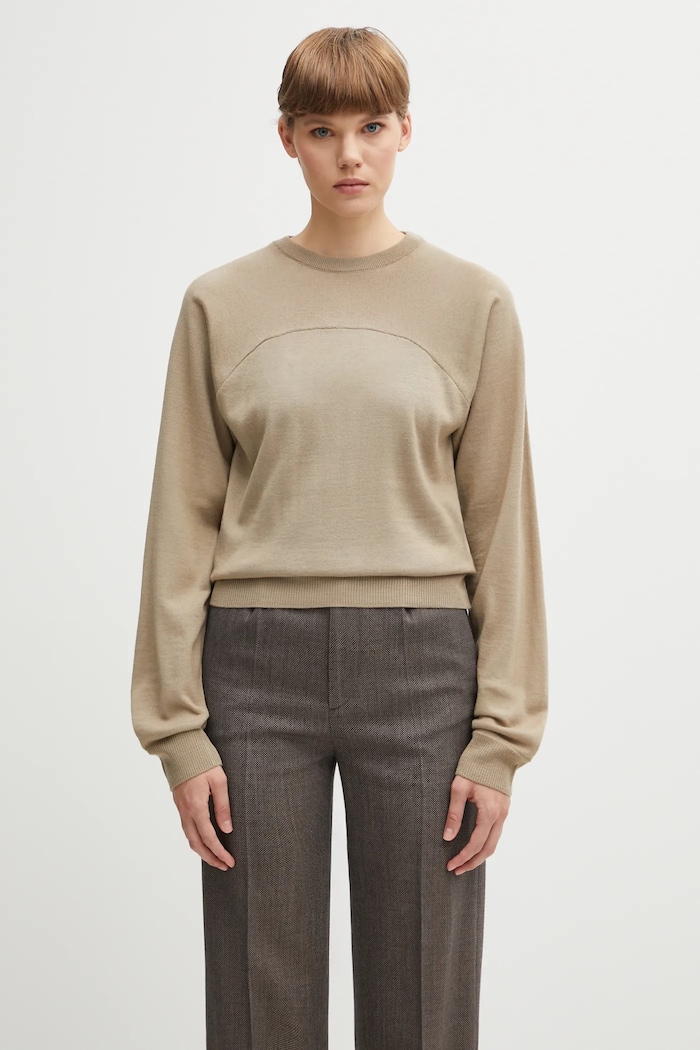 MM6 Maison Margiela pulover subtiri bej S62HL0040.M13188.114
