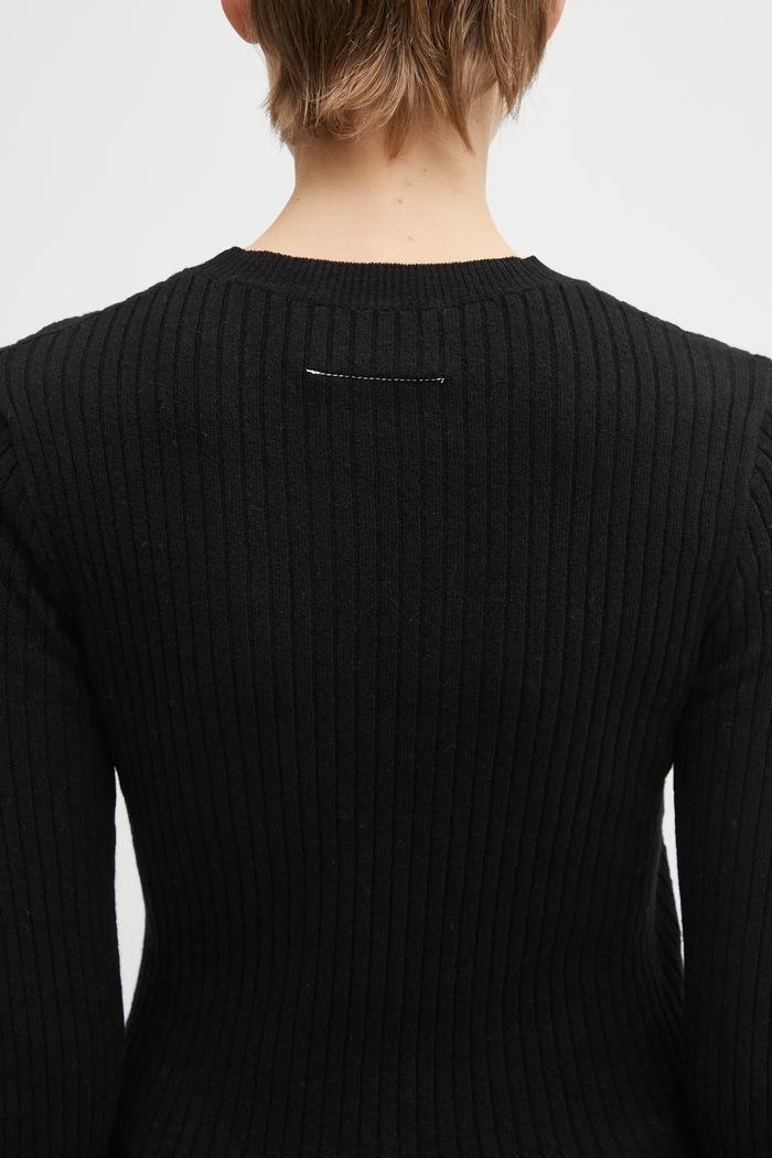 MM6 Maison Margiela sweter z dodatkiem wełny S62HL0041.M13196.900S czarny
