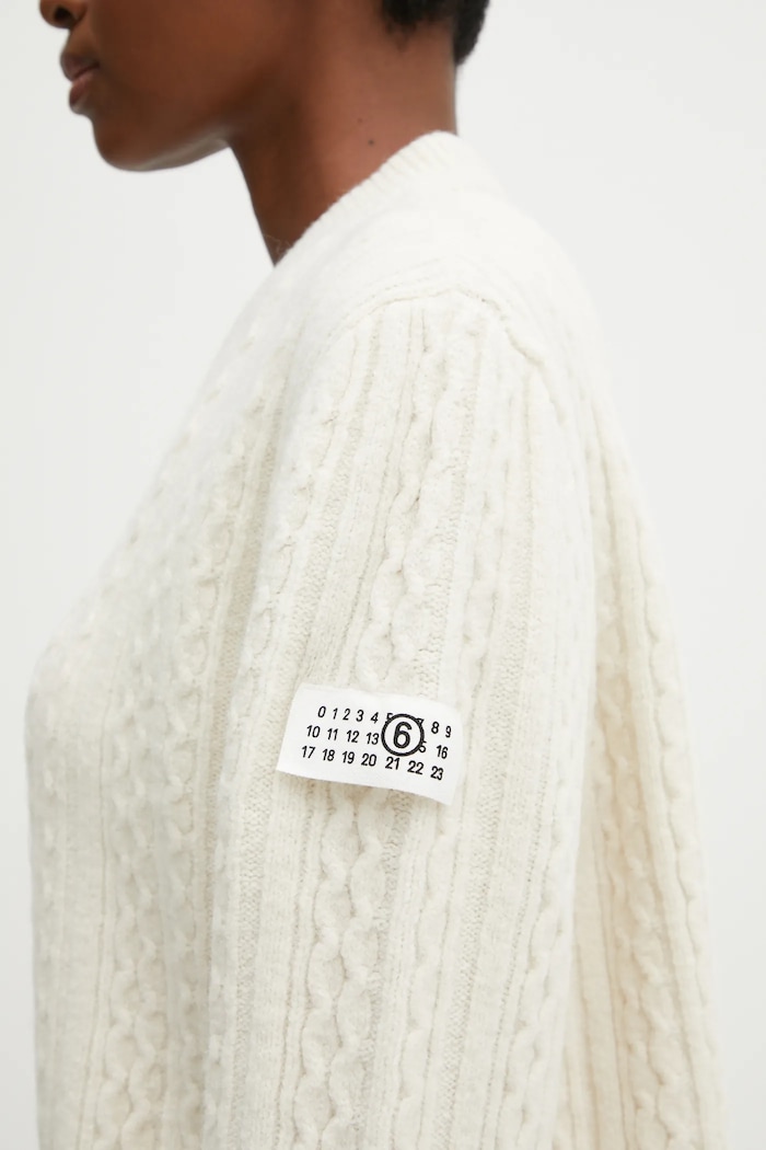 MM6 Maison Margiela pulover din amestec de lână bej S62HN0008.M13195.102