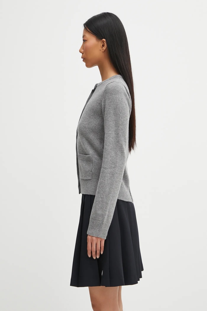 Кардиган с добавлением шерсти MM6 Maison Margiela S62HP0036.M13187.854 серый AW25