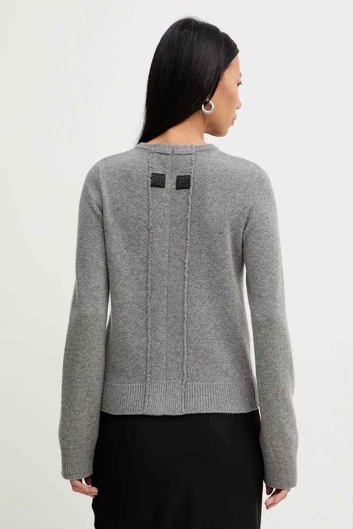 Odzież MM6 Maison Margiela kardigan z dodatkiem wełny S62HP0036.M13187.854 szary