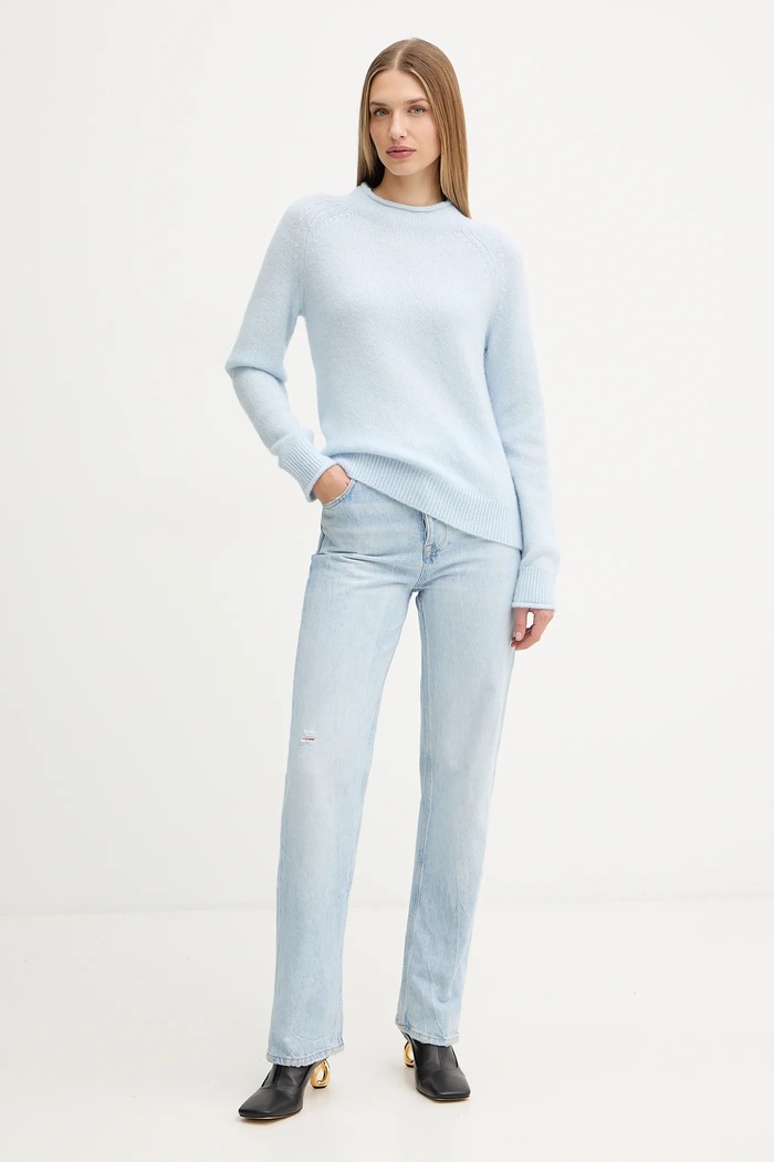 BOSS Orange Pulover din amestec de lână C_Fesperanasy 50548930 albastru AW25