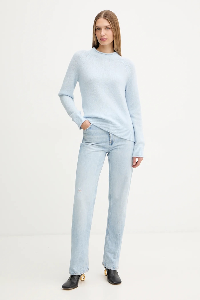 BOSS Orange Pulover din amestec de lână C_Fesperanasy 50548930 albastru AW25