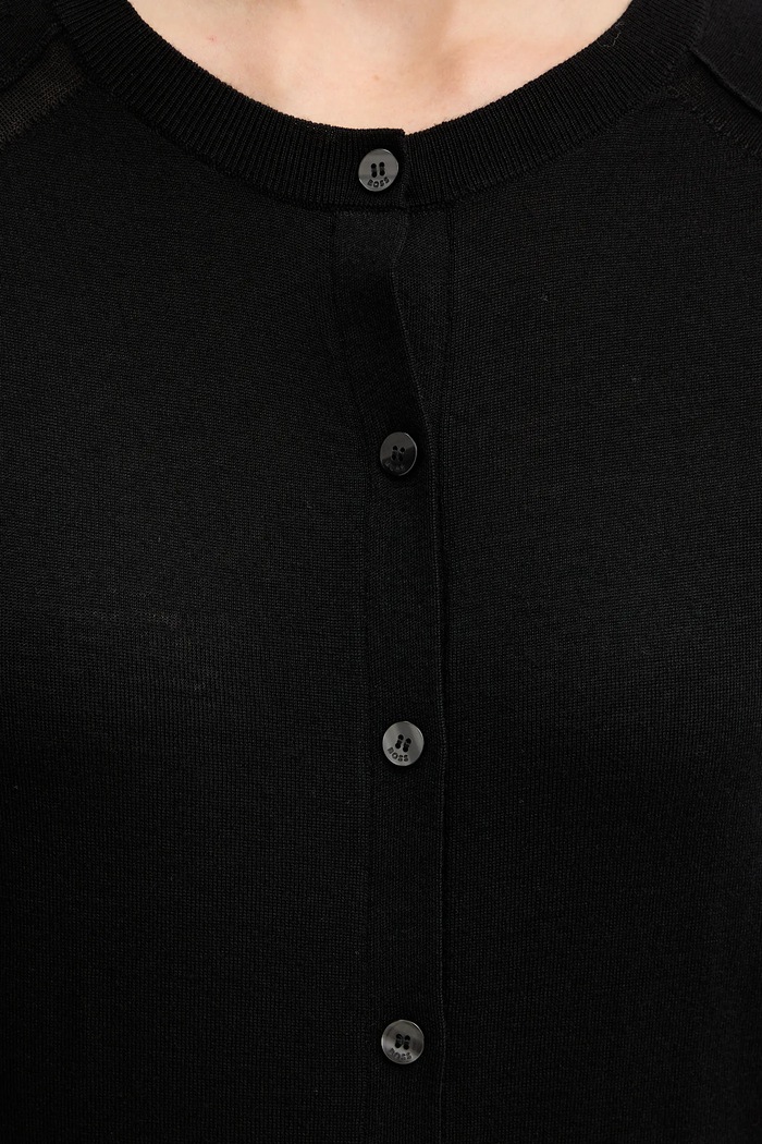 BOSS cardigan pentru femei din lână Fonami 50545031 negru