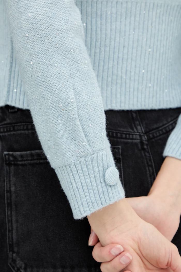 Marella sweter z domieszką wełny Emme by Marella 2525366022200 niebieski