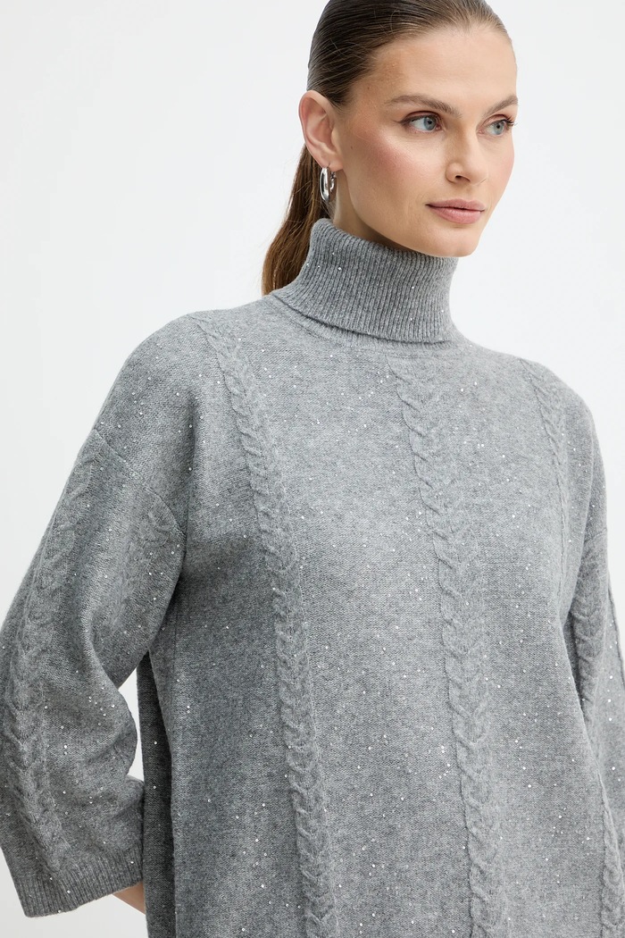 Svetr s příměsí vlny Marella Emme by Marella šedá 2525366032200