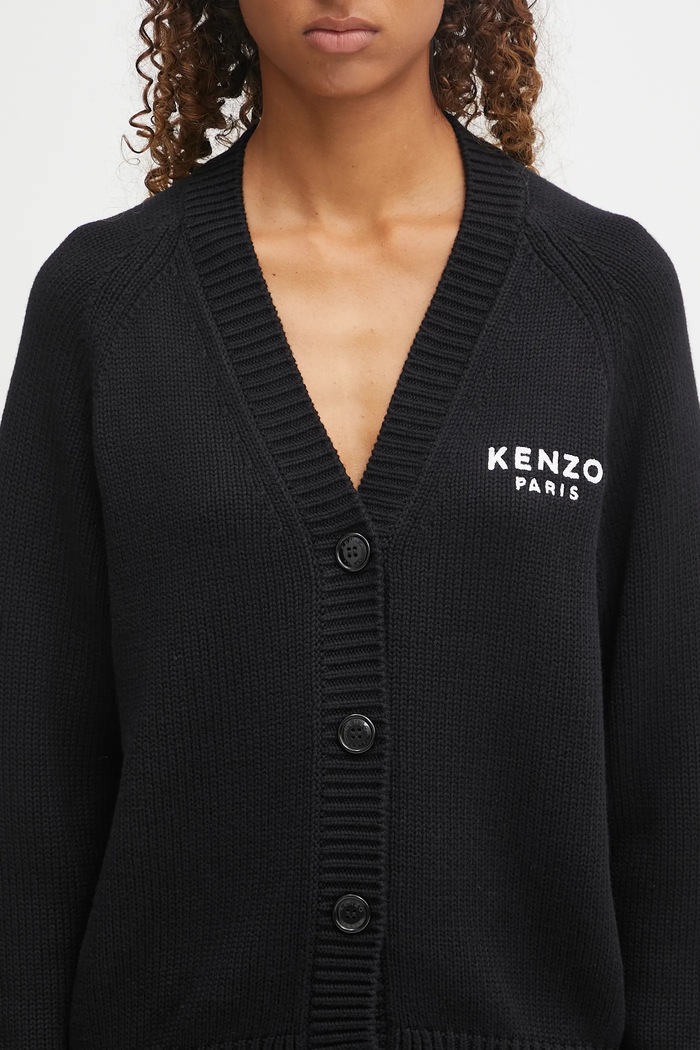 Джемпер Kenzo Boke Flower Placed Cardigan чорний FF62CA7063LA