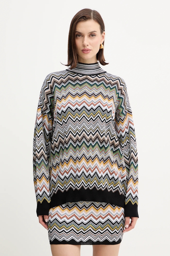 Missoni maglione con lana a lupetto marrone DS25WN16.BK01CQ