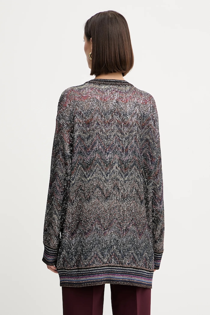 Odzież Missoni kardigan DS25WM0T.BC005G granatowy