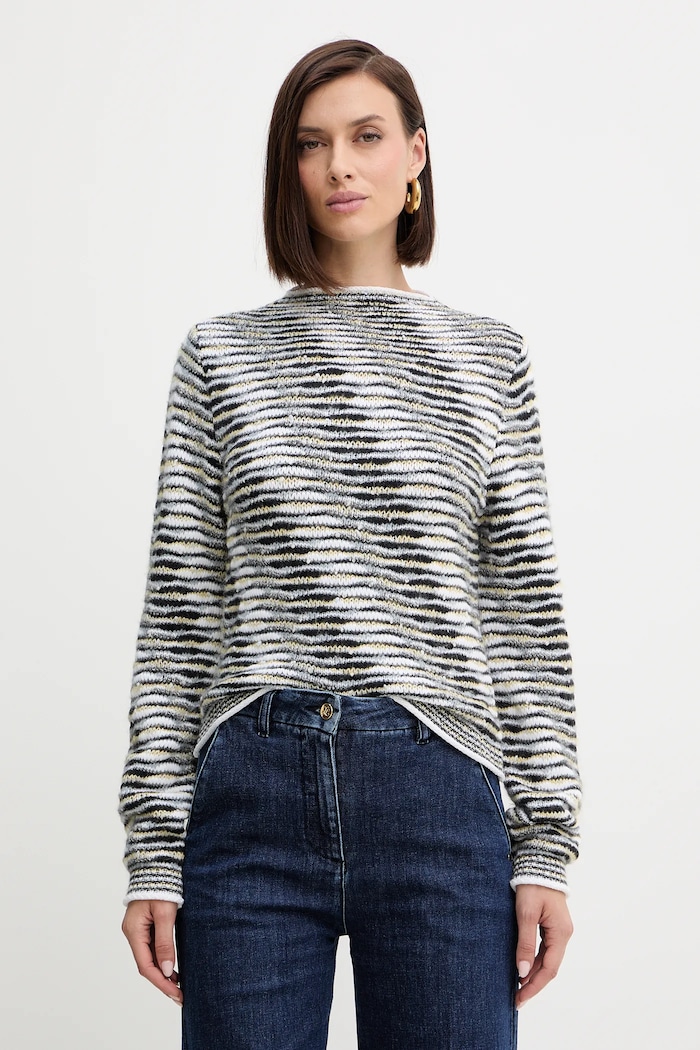 Missoni pulover de lână subtiri negru DS25WN00.BK01BT