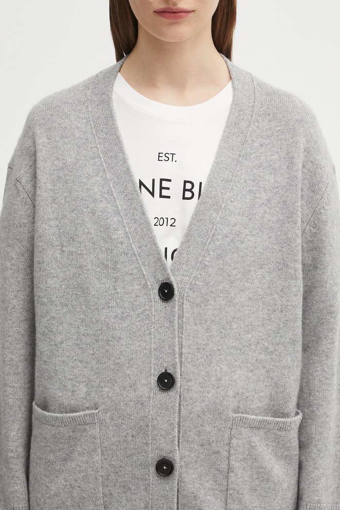 Anine Bing cashmere cardigan jackson gray A.09.10222