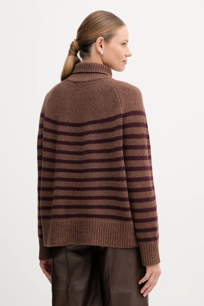 Odzież Tommy Hilfiger sweter wełniany WW0WW46413 brązowy
