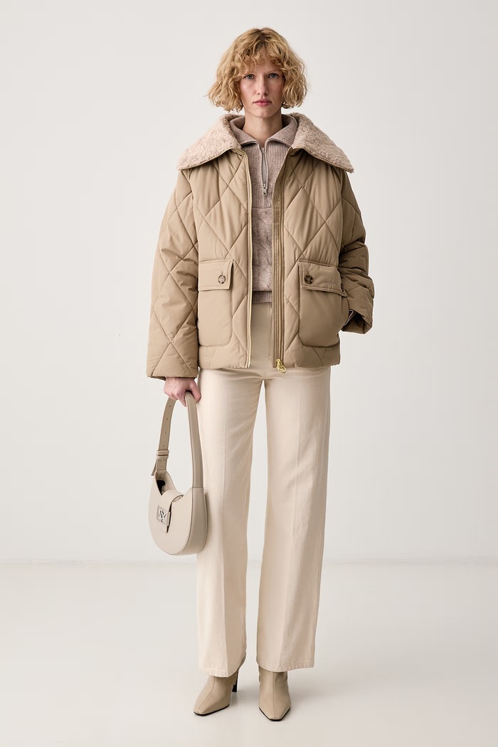 Tommy Hilfiger Pulover ženski volnen WW0WW46425 bež AW25