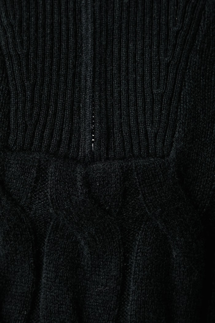 Sweter damski wełniany Tommy Hilfiger czarny WW0WW46425