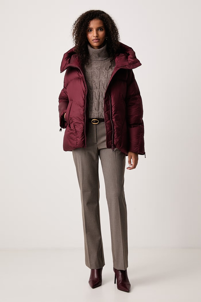 Tommy Hilfiger Sweter damski wełniany WW0WW46791 brązowy AW25
