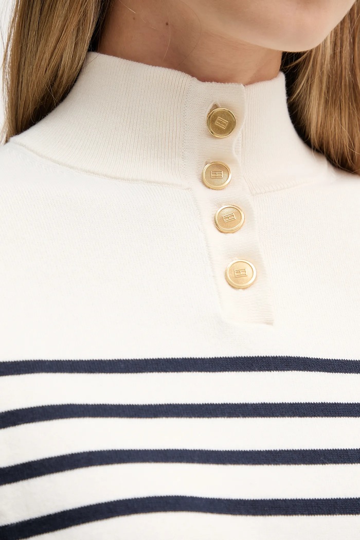 Πουλόβερ Tommy Hilfiger WW0WW47467 μπεζ