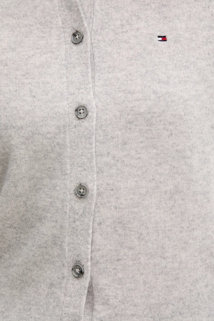 Tommy Hilfiger kardigan wełniany WW0WW47469 szary