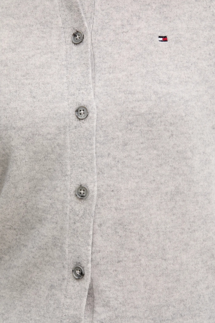 Tommy Hilfiger kardigan wełniany WW0WW47469 szary
