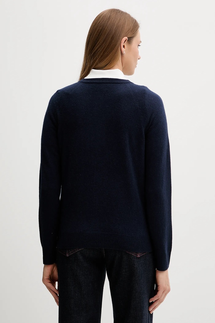 Odzież Tommy Hilfiger kardigan wełniany WW0WW47469 granatowy