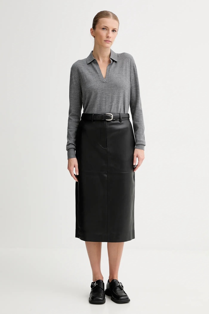 Calvin Klein pulover din amestec de lână LV044A305G gri AW25