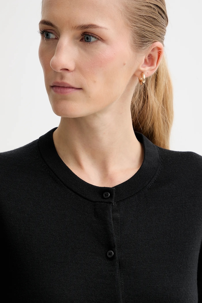 Vlnený kardigán Calvin Klein čierna LV044D323G