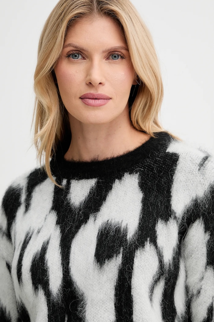 Pulover z dodatkom volne Calvin Klein LV044D343G črna