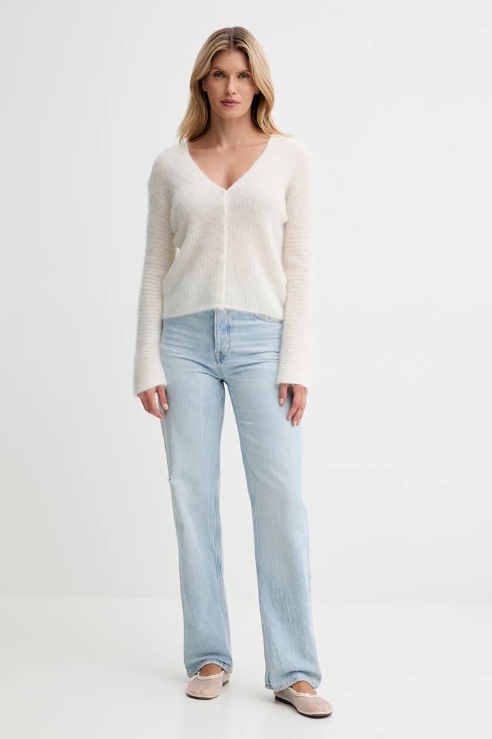 Pulover z dodatkom volne Calvin Klein LV044D344G bež AW25