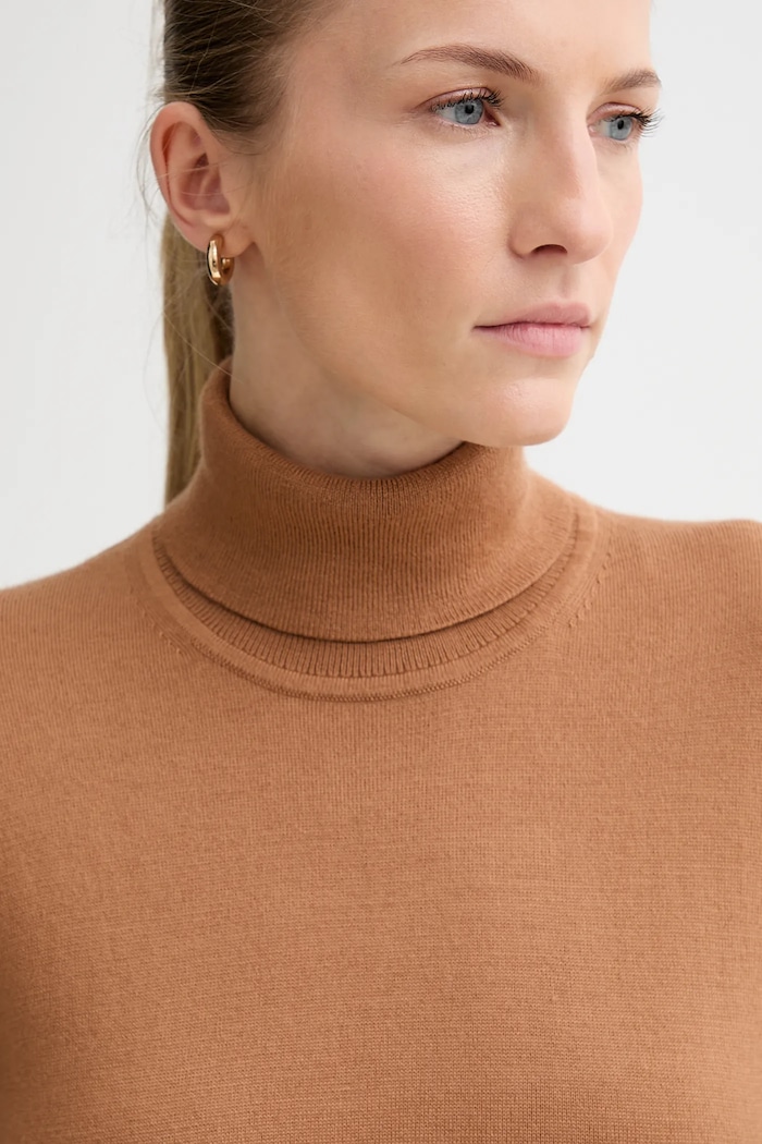 Sveter s prímesou vlny Calvin Klein hnedá LV044D371G