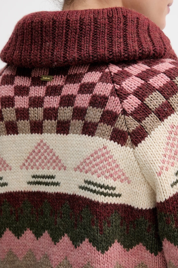 Kardigan s prímesou vlny Barbour RUBY LKN1695 červená