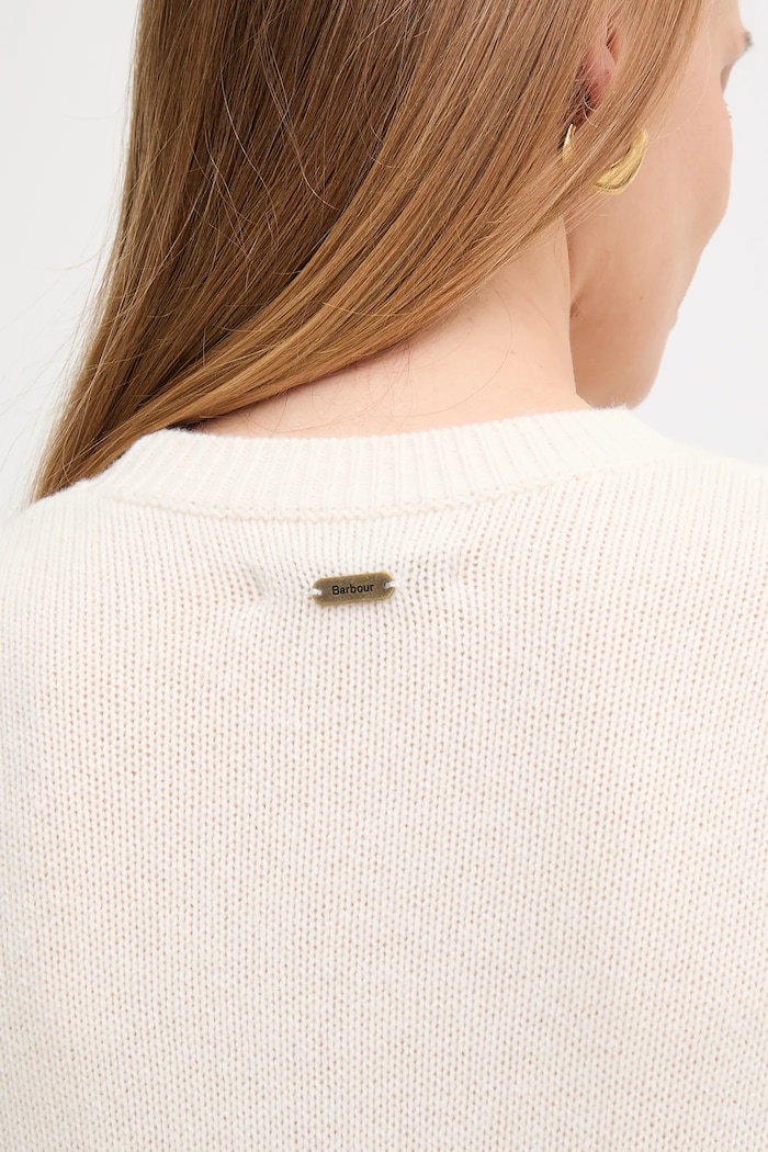 Barbour sweter wełniany LKN1666 beżowy