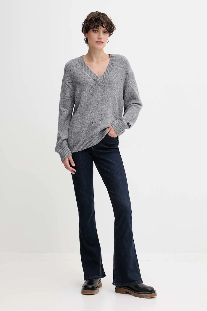 Calvin Klein Jeans pulover LV044D328G gri AW25