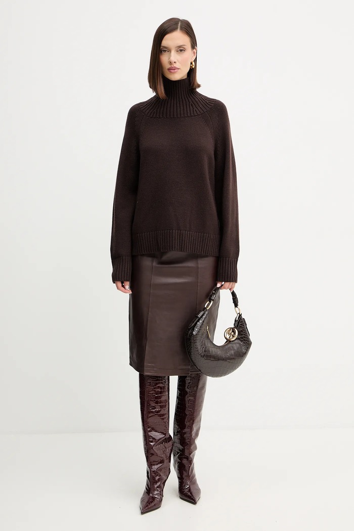 MICHAEL Michael Kors pulover de lână MF561CGF2G maro AW25