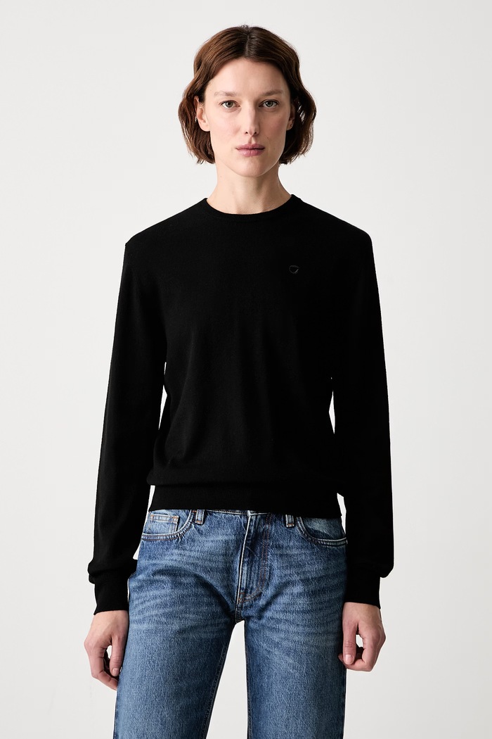 Coperni Classic светр вовняний жіночий круглий виріз чорний COPML161Y3018MEN