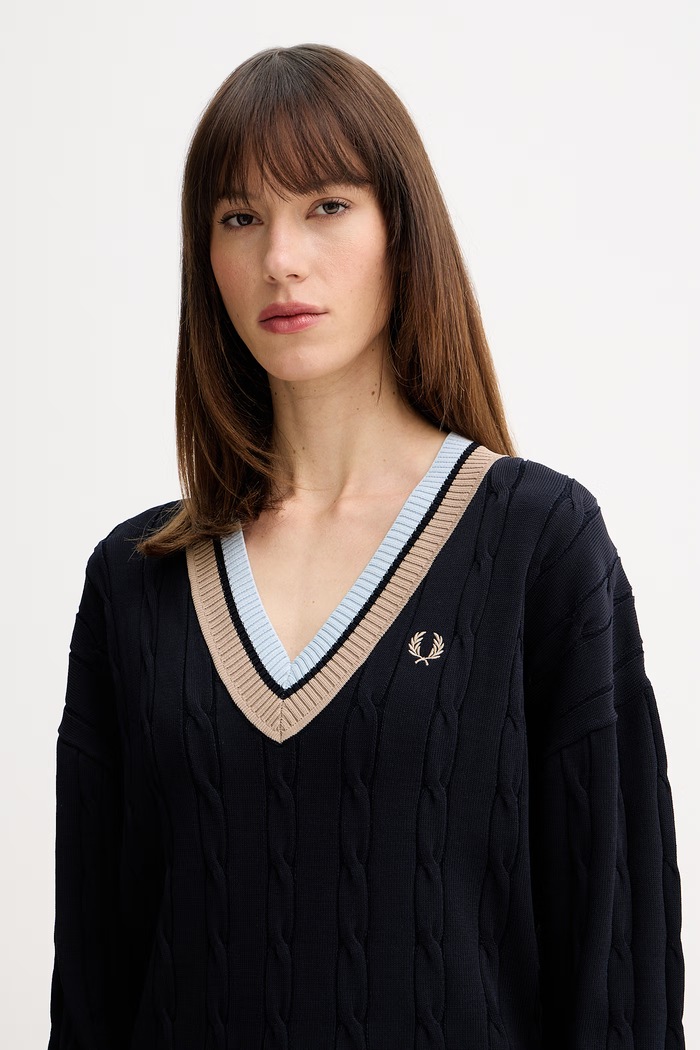 Fred Perry pulóver sötétkék K1102