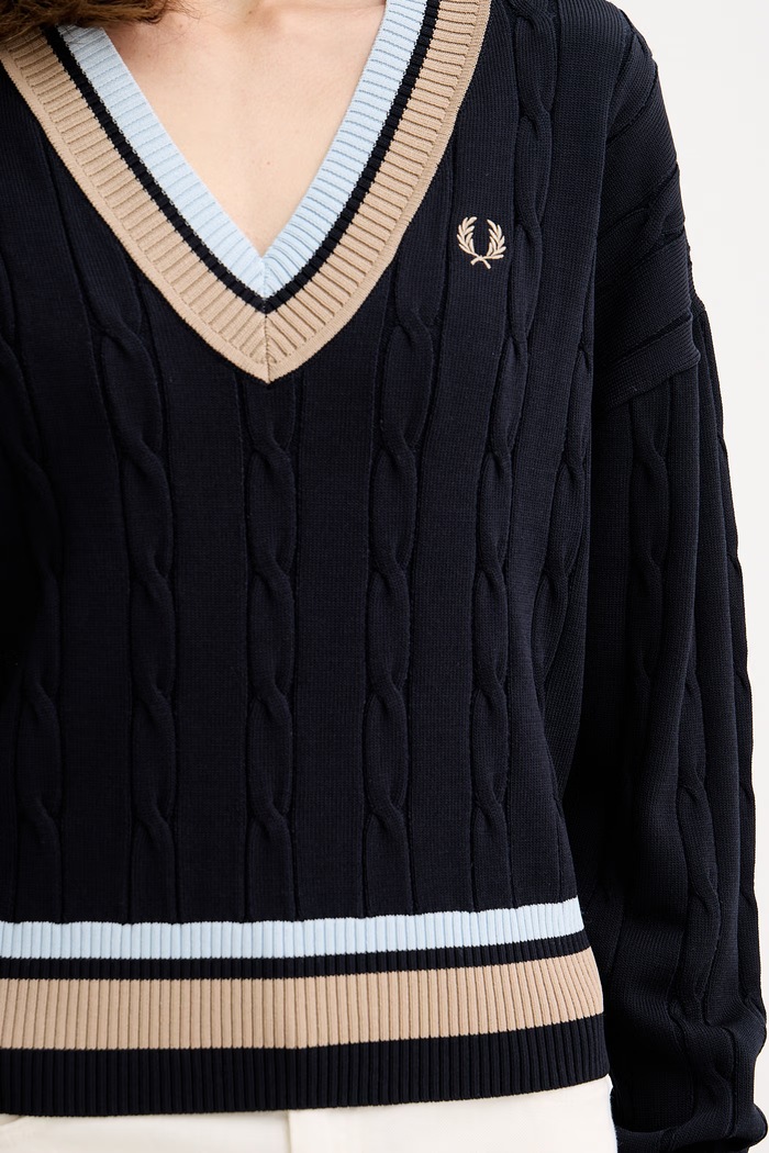 Fred Perry pulóver K1102 sötétkék