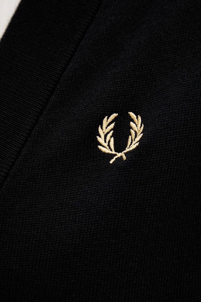 Fred Perry cardigan din bumbac K1120 negru