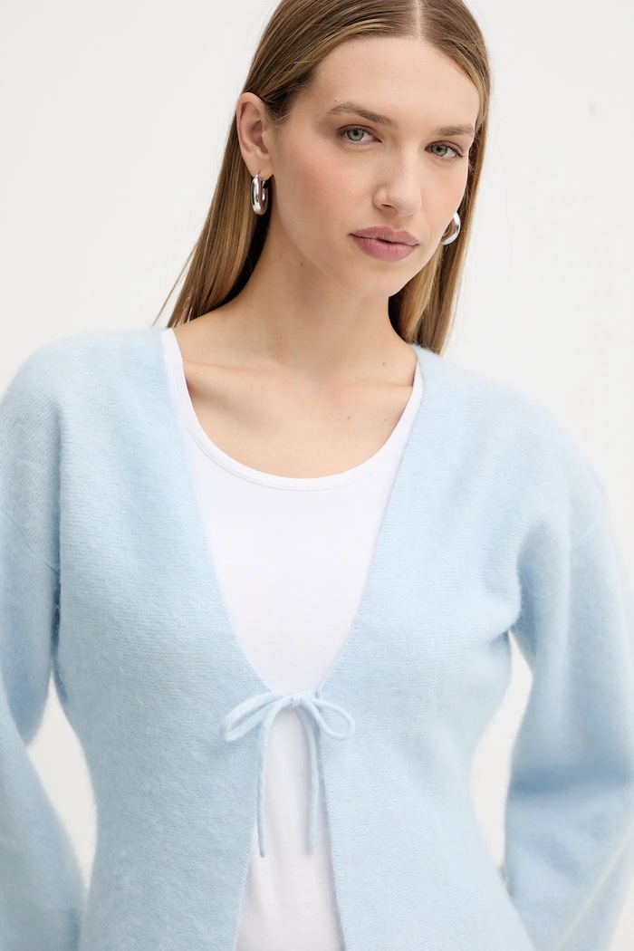 BOSS Orange cardigan din amestec de lână C_Farfal albastru 50548954