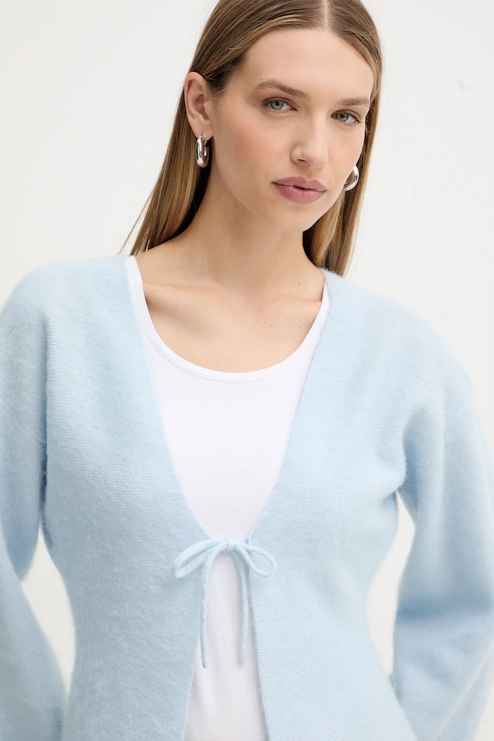 BOSS Orange cardigan din amestec de lână C_Farfal albastru 50548954