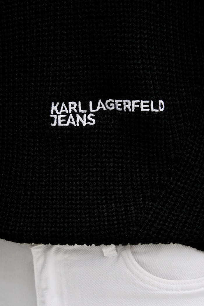 Vlněný svetr Karl Lagerfeld Jeans A4W18020 černá