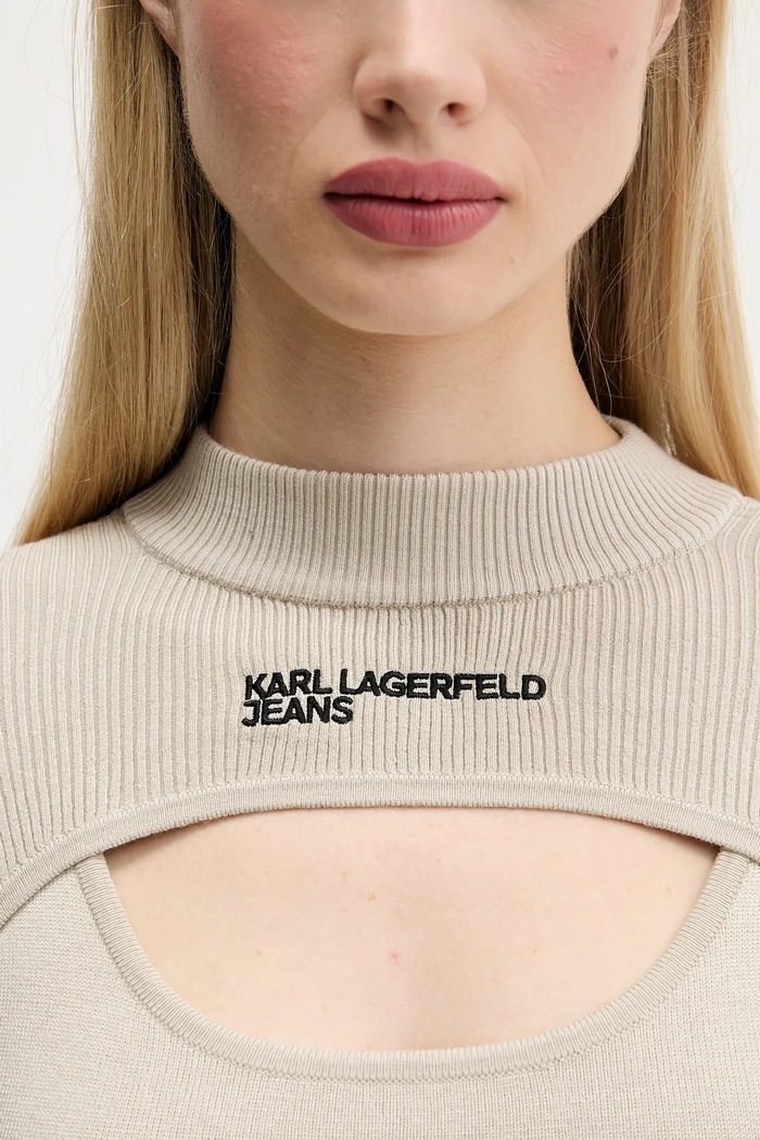 Karl Lagerfeld Jeans pulóver A4W18013 bézs