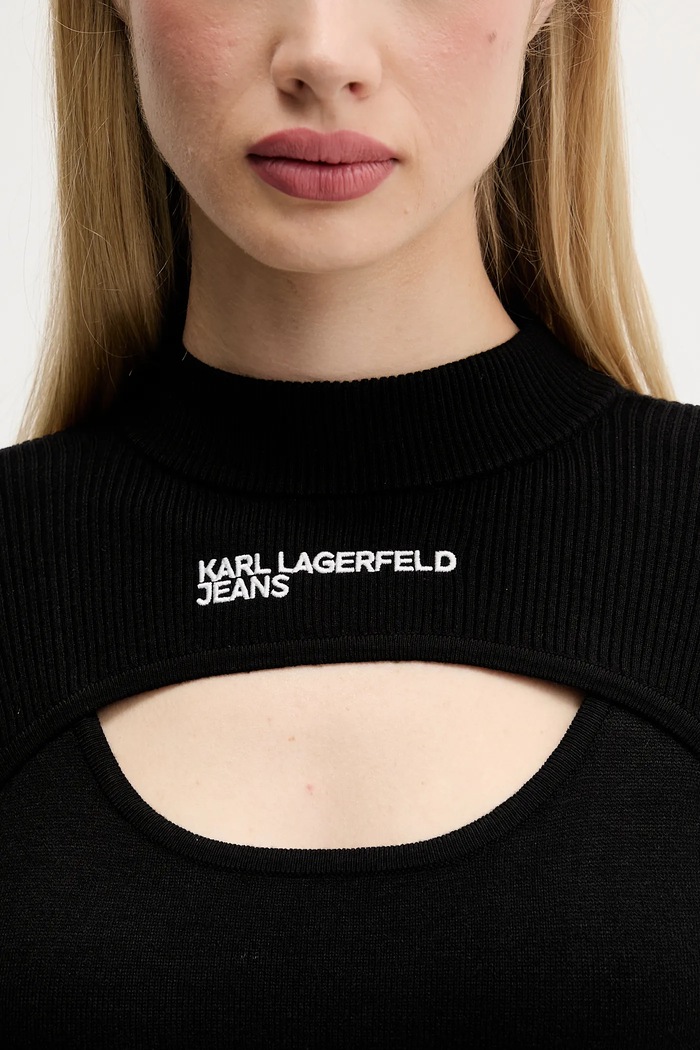 Karl Lagerfeld Jeans pulóver A4W18013 fekete