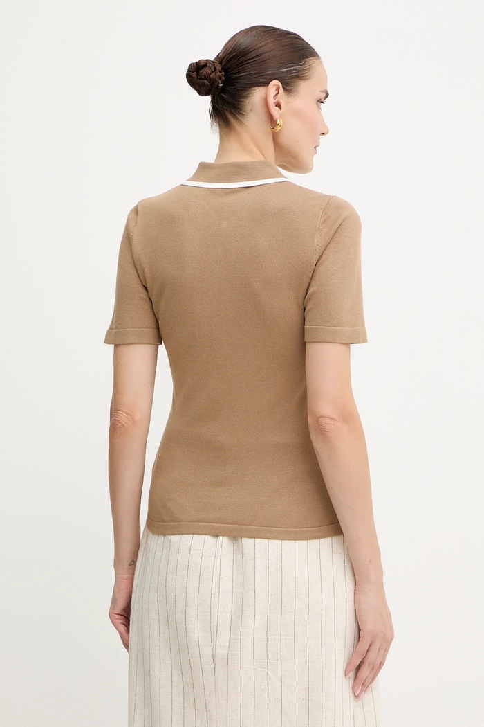 Îmbrăcăminte Morgan Tricou polo MBICOSI bej