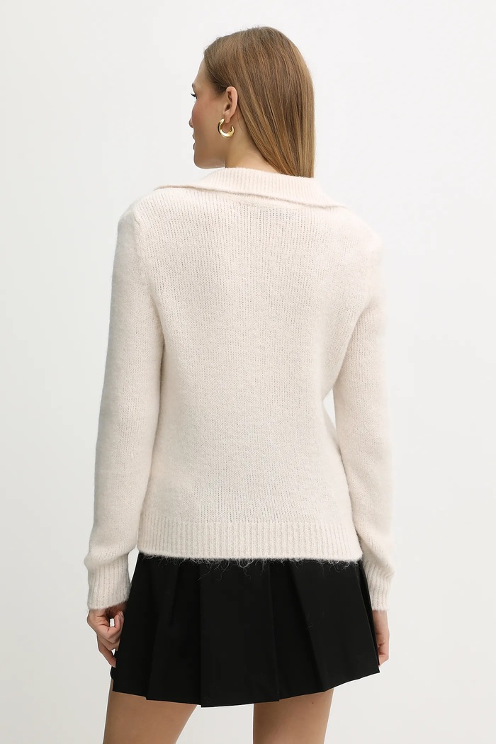Ρούχα Πουλόβερ με συνδυασμό αλπακά Morgan MCLO μπεζ