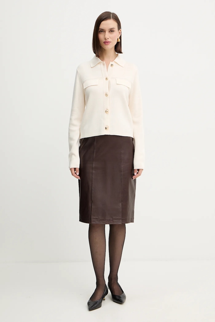Morgan cardigan din amestec de lână MIMDIE bej AW25