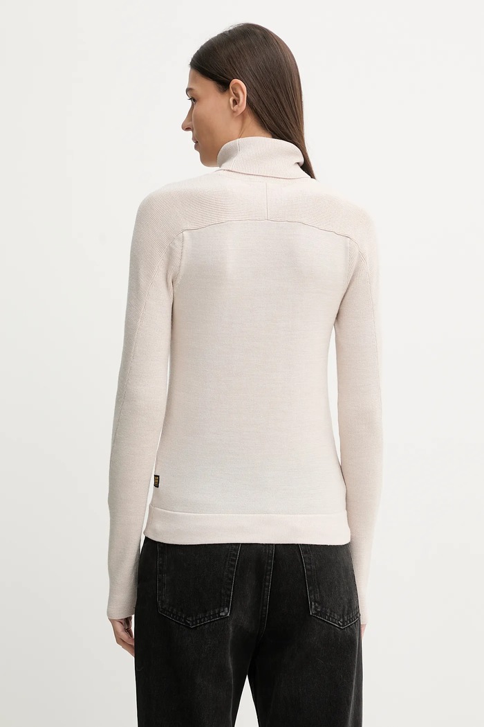 Одяг Вовняний светр G-Star 0 Core turtle slim knit D27713.B692 бежевий